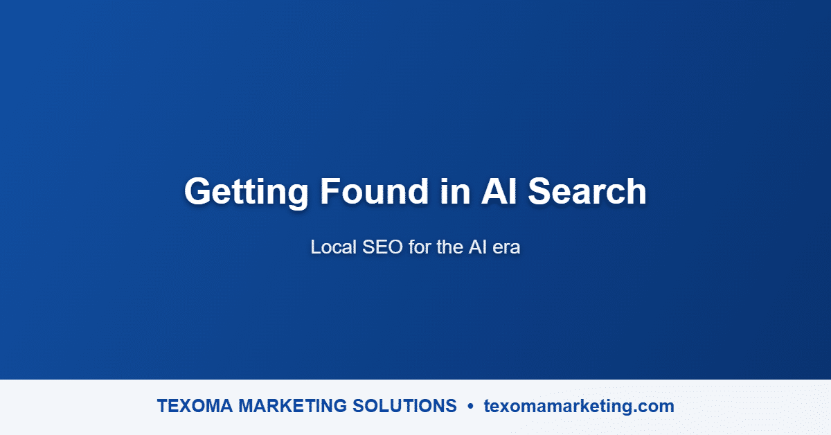 AI search visibility for Texoma local businesses