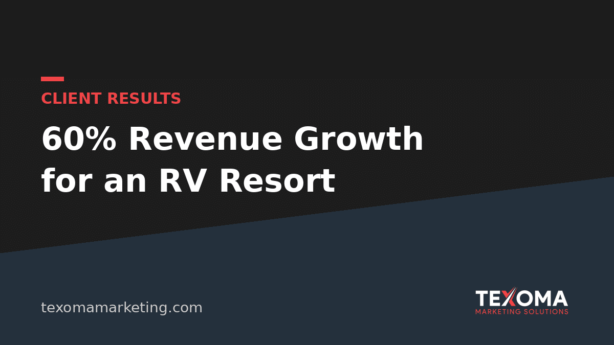 RV resort case study 60 percent growth - Texoma Marketing