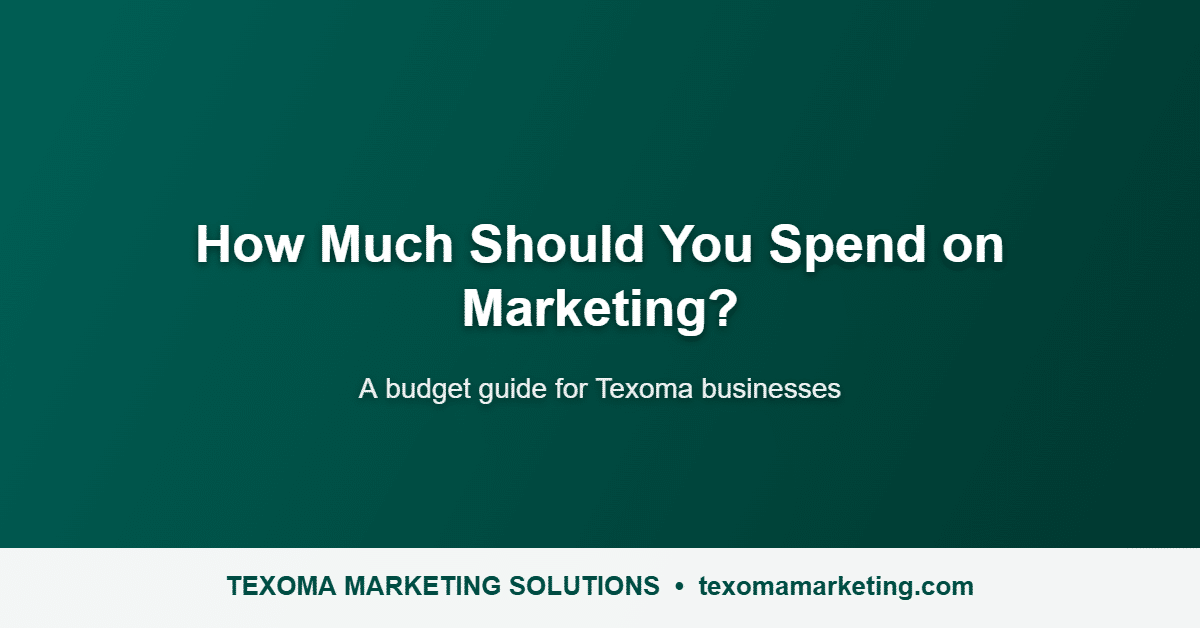 Small business marketing budget guide for Texoma