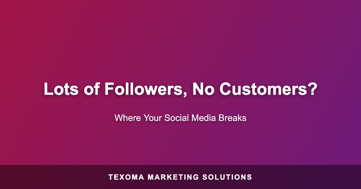 Graphic about turning social media followers into paying customers for local businesses